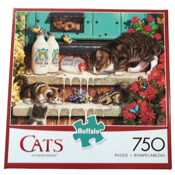 PUZZLE 750 CATS DOORSTEP RAIDERS